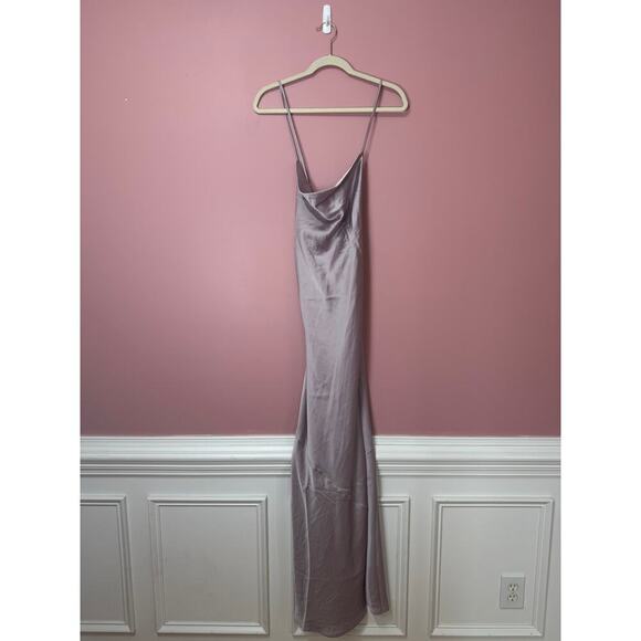 Show Me Your Mumu Tuscany Maxi Slip Dress Satin Size Large - Picture 2 of 8